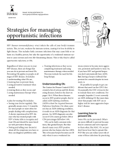 Managing opportunistic infections