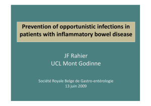 Prevention of opportunistic infections in patients with inflammatory