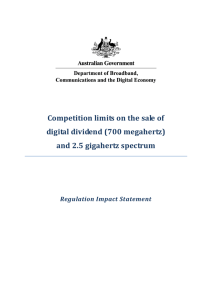 Competition limits on the sale of digital dividend (700 megahertz