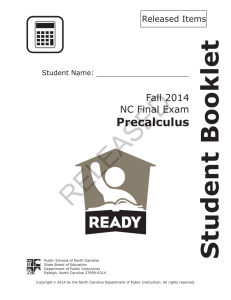 Precalculus_Released Cover.cdr - Public Schools of North Carolina
