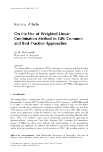 On the Use of Weighted Linear Combination Method