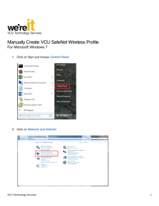 Manually Create VCU SafeNet Wireless Profile