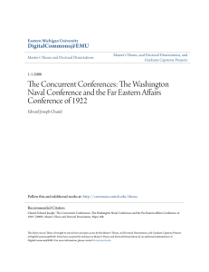 The Concurrent Conferences: The Washington Naval Conference