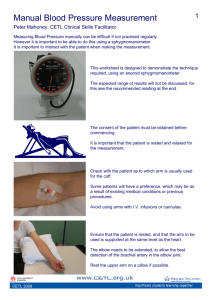 Manual Blood Pressure Measurement