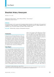 Brachial Artery Aneurysm