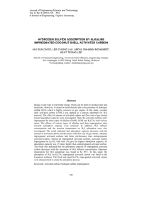 hydrogen sulfide adsorption by alkaline impregnated coconut shell