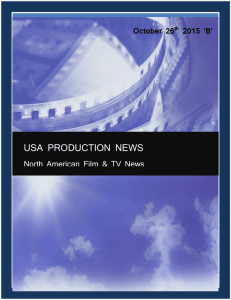 26th October 2015 - USA Production News