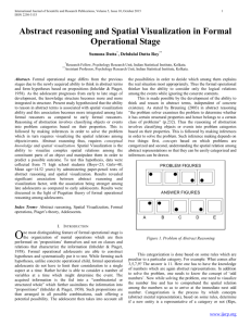 Abstract reasoning and Spatial Visualization in Formal Operational