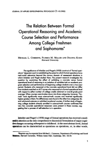 The Relation Between Formal Operational