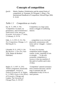 Concepts of competition