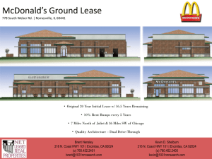 McDonald's Ground Lease - Net Leased Real Properties, Inc.