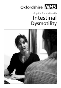 Intestinal Dysmotility - Oxford University Hospitals NHS Trust