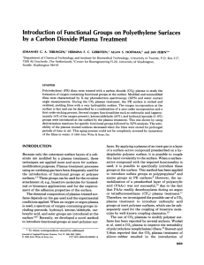 Introduction of functional groups on polyethylene surfaces by a