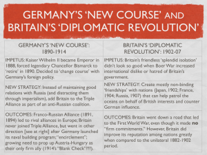 germany's 'new course' and britain's 'diplomatic revolution'
