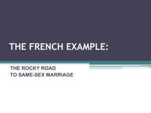 the french example: the rocky road to same