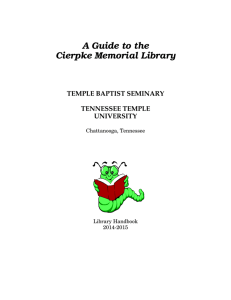 A Guide to the Cierpke Memorial Library