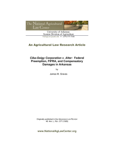 An Agricultural Law Research Article Ciba