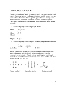1.7 FUNCTIONAL GROUPS