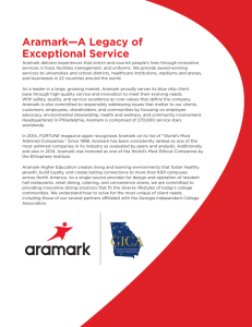 Aramark—A Legacy of Exceptional Service