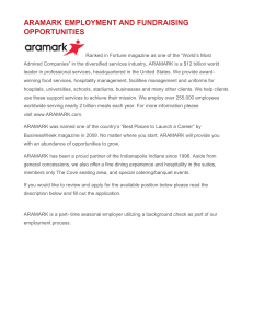 aramark employment and fundraising opportunities