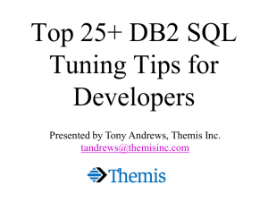 Top 25+ DB2 SQL Tuning Tips for Developers