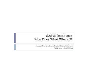 SAS Databases