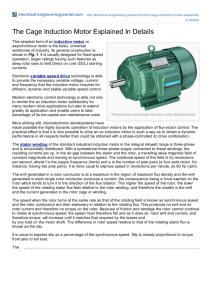 The Cage Induction Motor Explained In Details