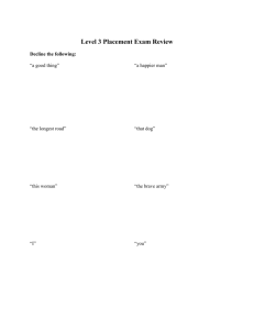 Final Exam Review: Latin II