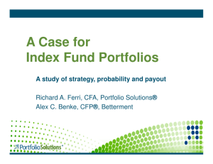 A Case for Index Fund Portfolios