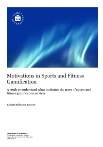 Motivations in Sports and Fitness Gamification