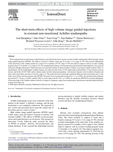 The short-term effects of high volume image guided injections in
