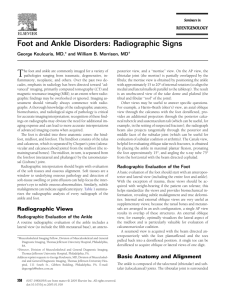 Foot and Ankle Disorders: Radiographic Signs