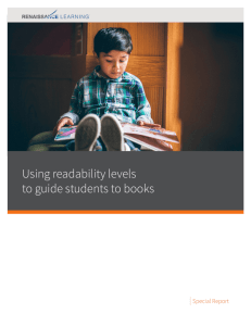 Using readability levels to guide students to books