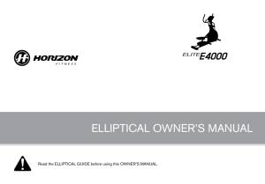 elliptical owner's manual