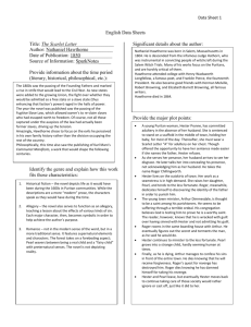 English Data Sheets Title: The Scarlet Letter_______________