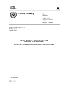 Report of the United Nations Fact-Finding Mission on the Gaza Conflict