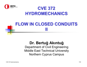 2. flow in closed conduits - Middle East Technical University