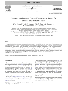 Interpolation between Darcy–Weisbach and