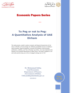To Peg or not to Peg: A Quantitative Analysis of UAE Dirham