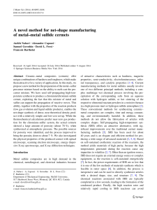 A novel method for net-shape manufacturing of metal–metal sulfide