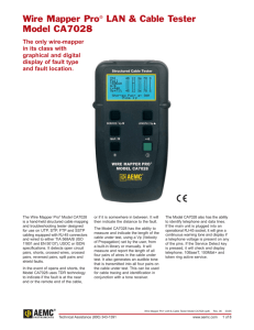 Wire Mapper Pro® LAN & Cable Tester Model CA7028