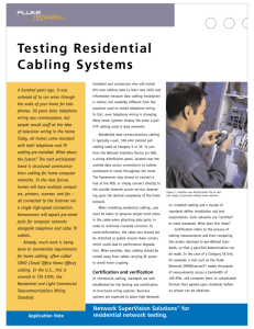 Testing Residential Cabling Systems