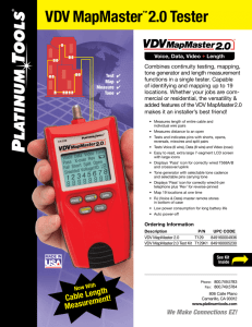 VDV MapMaster™ 2.0 Tester