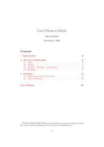 Curve Fitting in Matlab