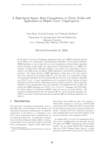 A High-Speed Square Root Computation in Finite Fields with