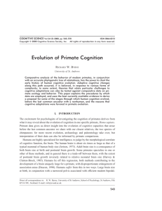 Evolution of Primate Cognition