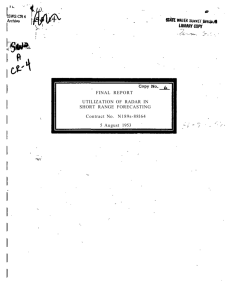 Utilization of radar in short-range weather forecasting