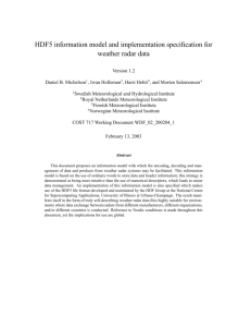 COST 717 information model