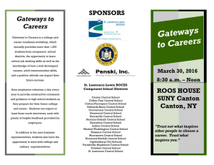 ROOS HOUSE SUNY Canton Canton, NY Gateways to Careers