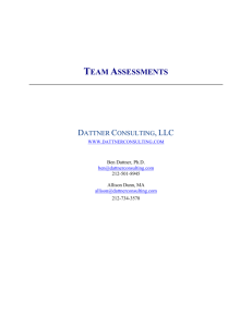 team assessments - Dattner Consulting LLC